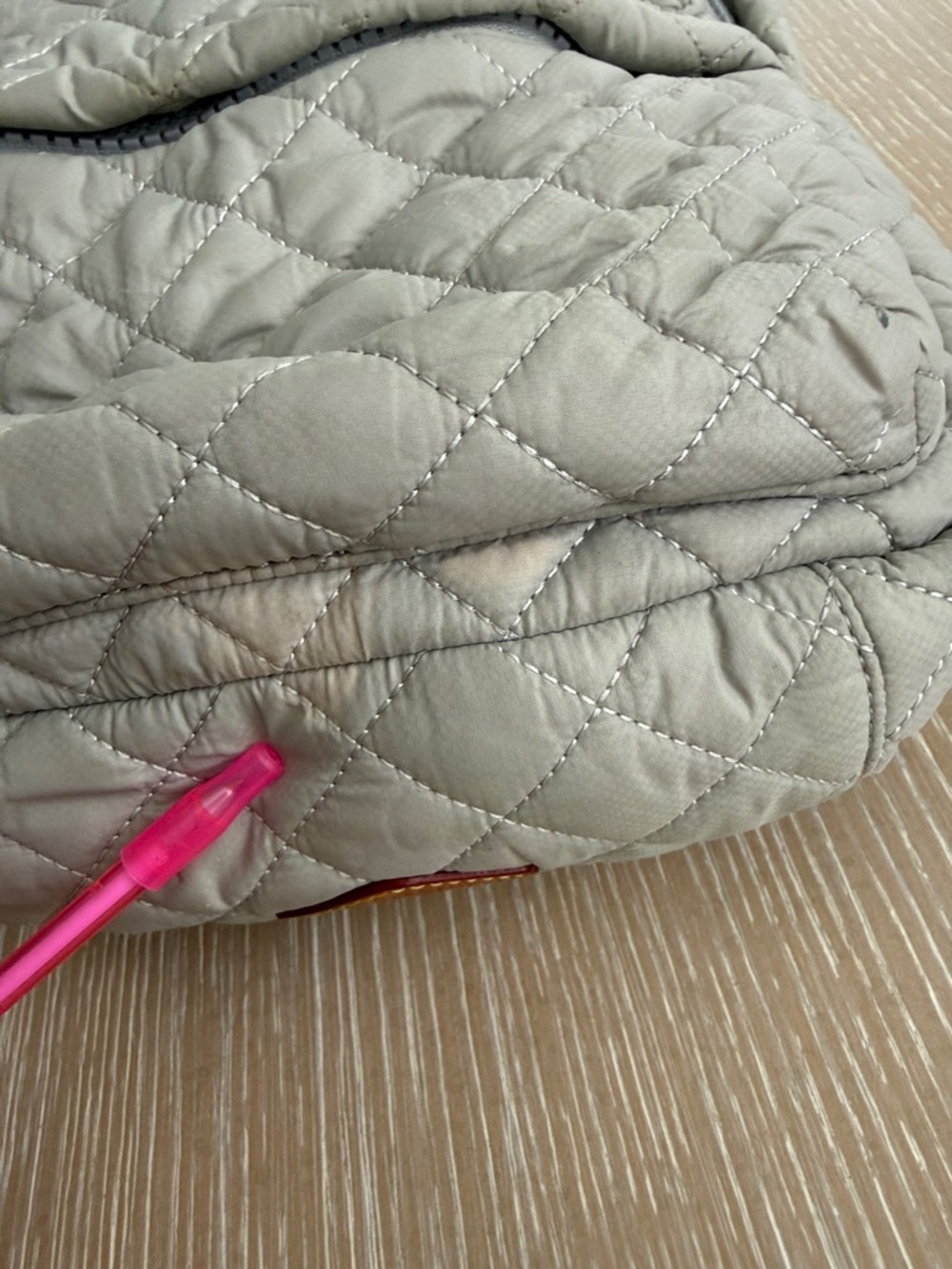 MZ WALLACE QUILTED Dove Grey Small Metro Backpack Silver Accents - Picture 11 of 16